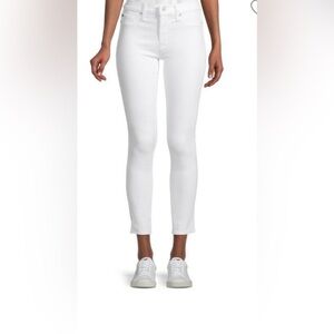 Hudson Mid Rise Natalie Ankle Jeans in White Size 4 NWT